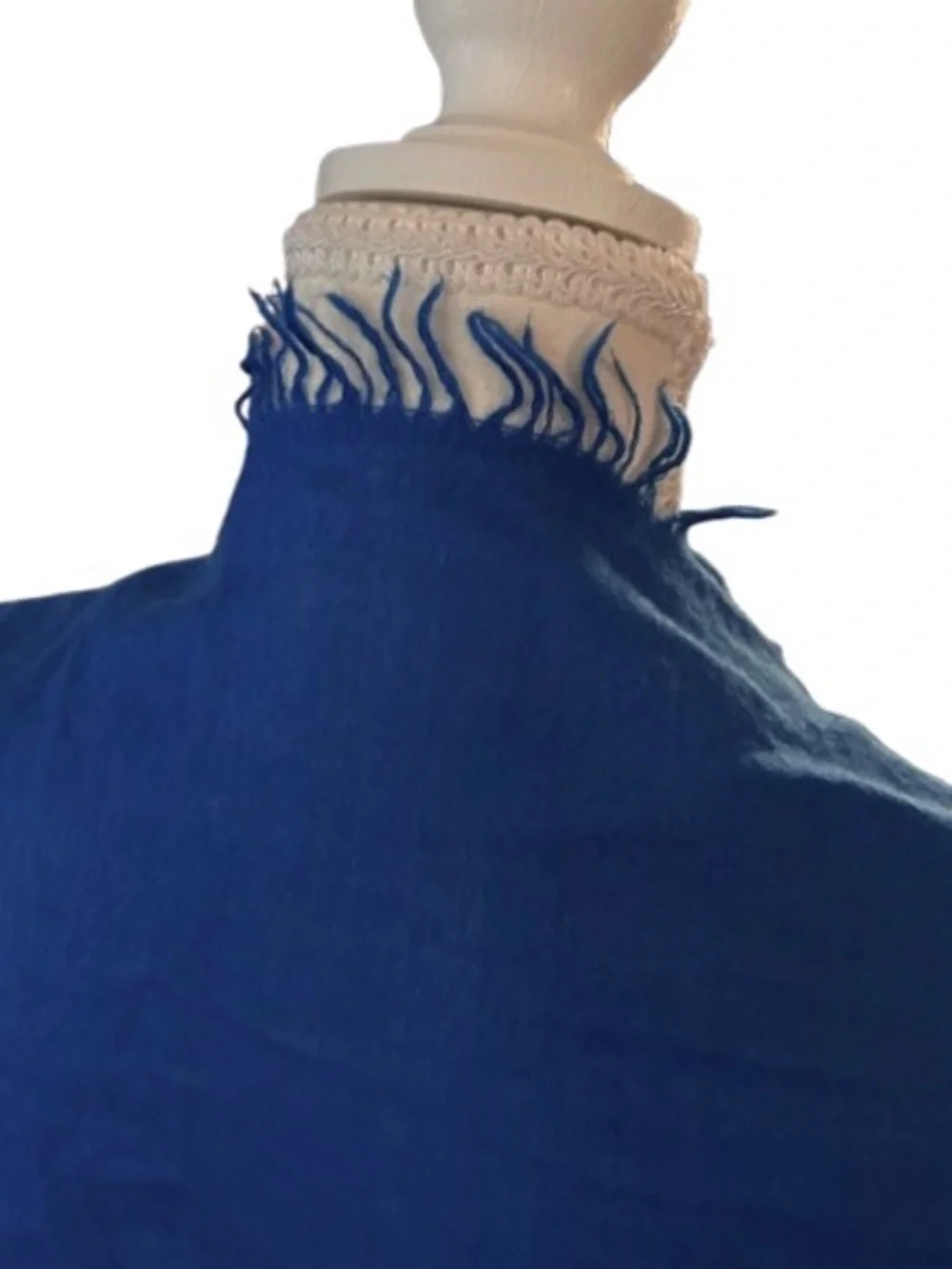 Purple & Blue Striped Pashmina Style Scarf Wrap Shawl Soft Lightweight Boho